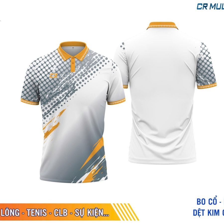 Áo Polo CR Multi 1 xám vàng