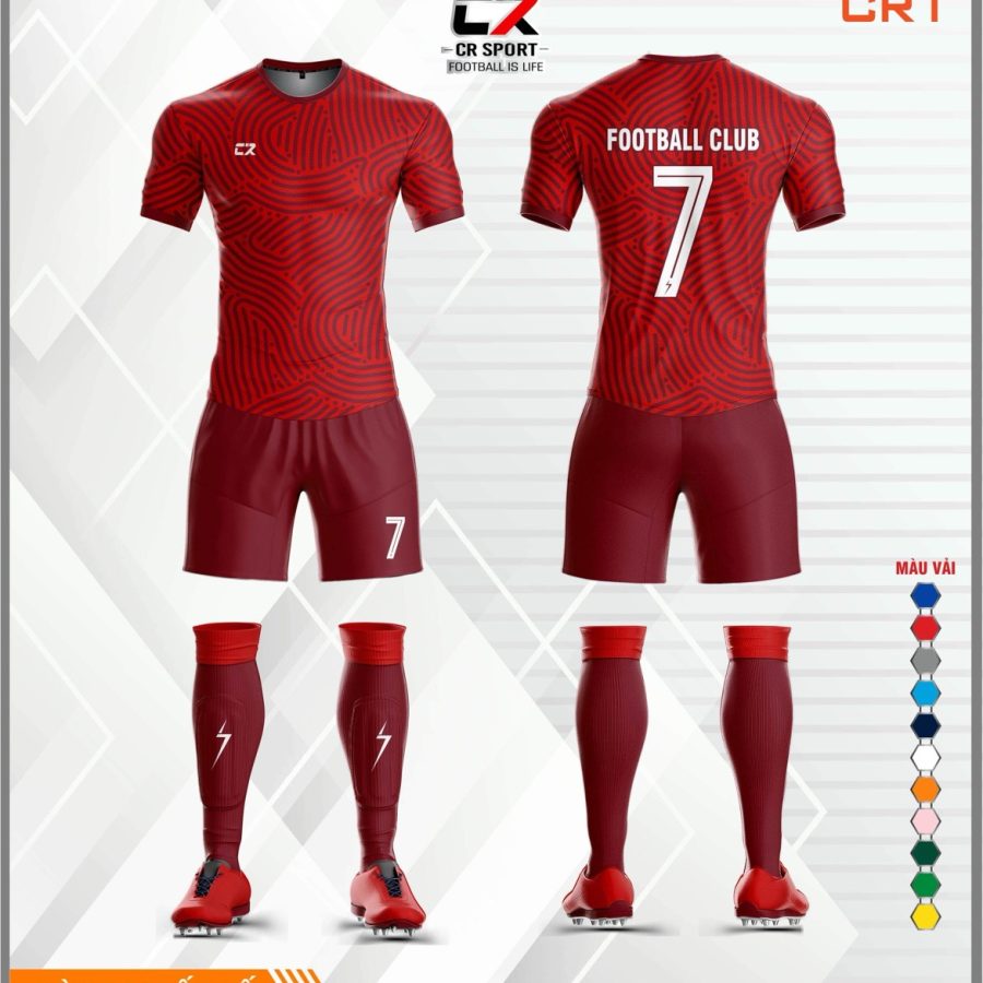 Áo quần bóng đá CR Sport CR1 dấu vân tay đỏ