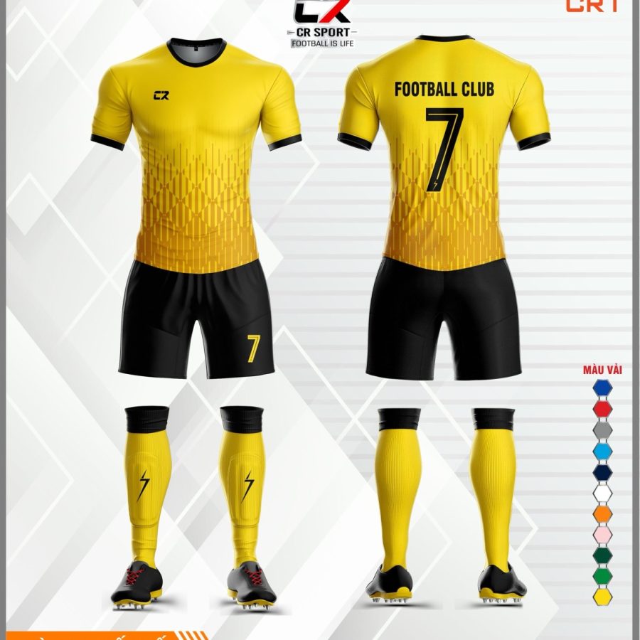 Áo quần bóng đá CR Sport CR1 town vàng
