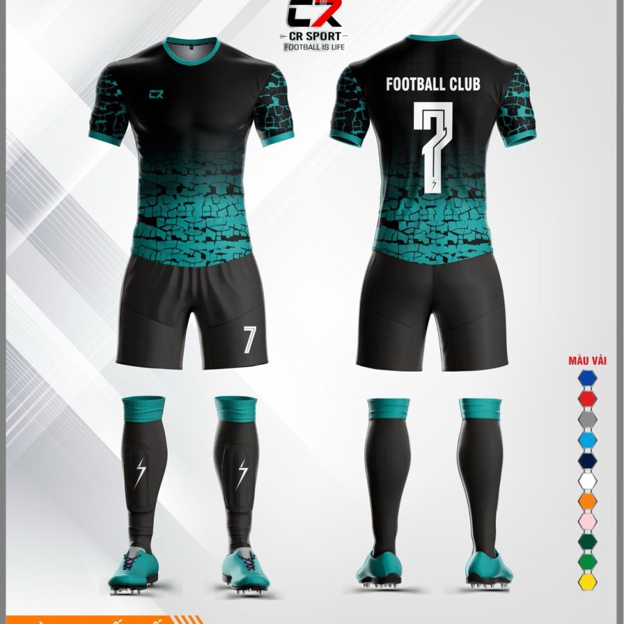 Áo quần bóng đá CR Sport CR3 t7 2021 xanh lá đỏ