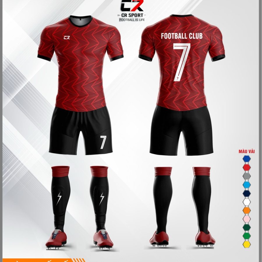 Áo quần bóng đá CR Sport CR3 t8 2020 đỏ