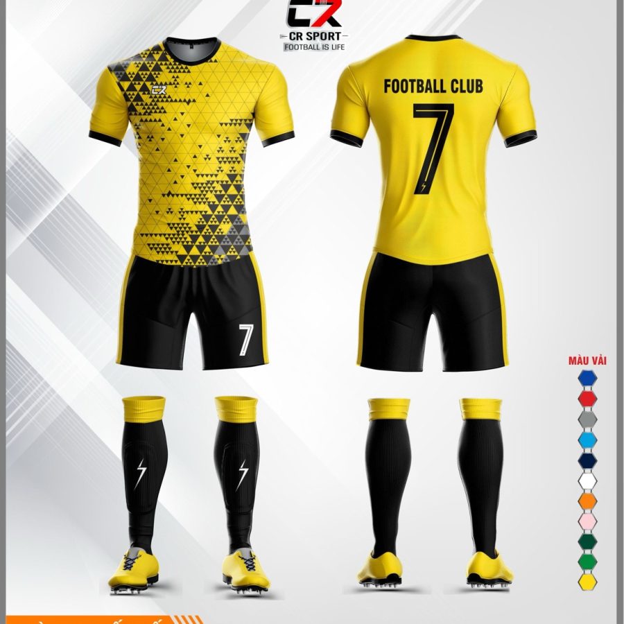 Áo quần bóng đá CR Sport CR3 t8 2020 vàng