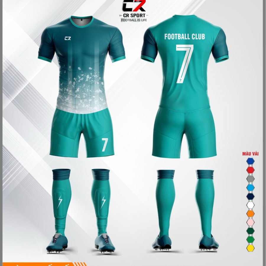 Áo quần bóng đá CR Sport CR3 t8 2020 xanh lá trắng
