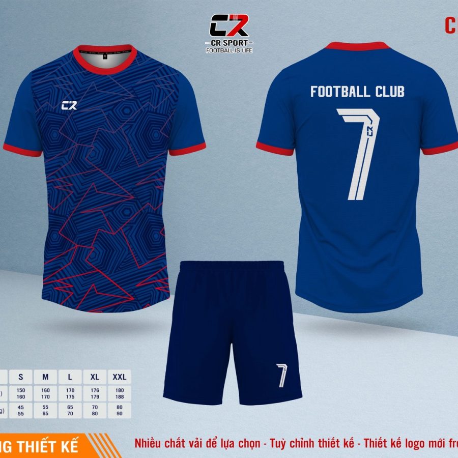 Áo quần bóng đá CR Sport yêu cầu CR5 mẫu 12