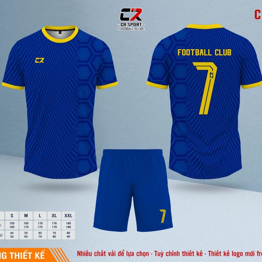 Áo quần bóng đá CR Sport yêu cầu CR5 mẫu 2