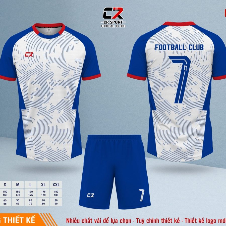 Áo quần bóng đá CR Sport yêu cầu CR5 mẫu 20