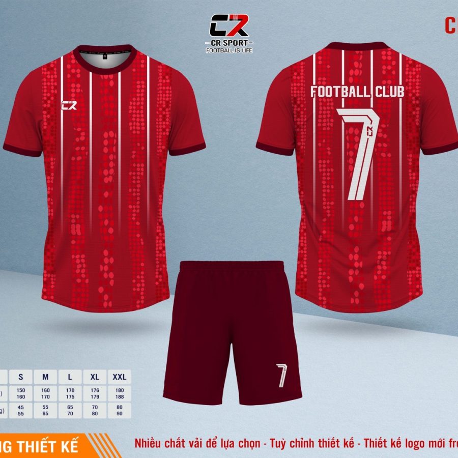 Áo quần bóng đá CR Sport yêu cầu CR5 mẫu 28