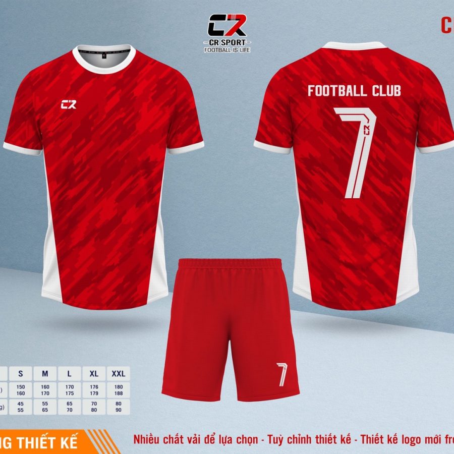 Áo quần bóng đá CR Sport yêu cầu CR5 mẫu 35