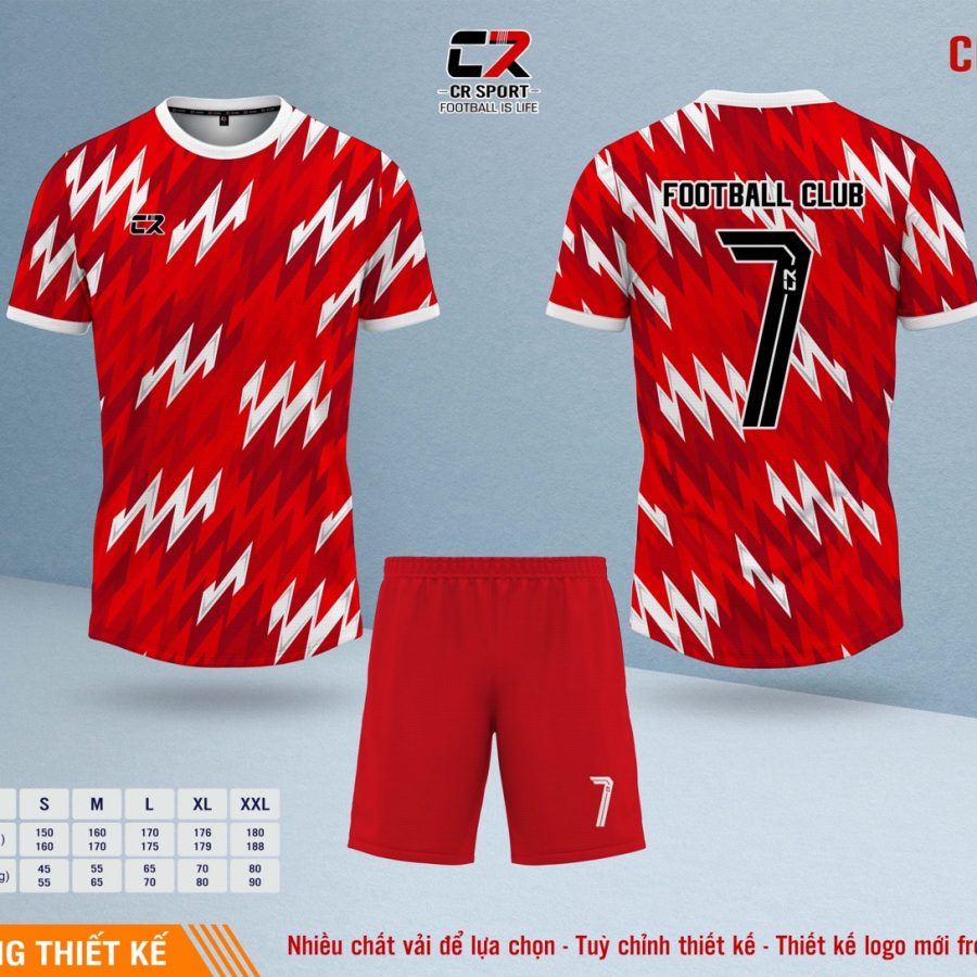 Áo quần bóng đá CR Sport yêu cầu CR5 mẫu 4