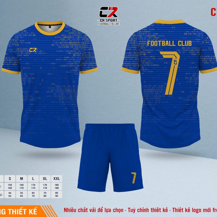 Áo quần bóng đá CR Sport yêu cầu CR5 mẫu 6