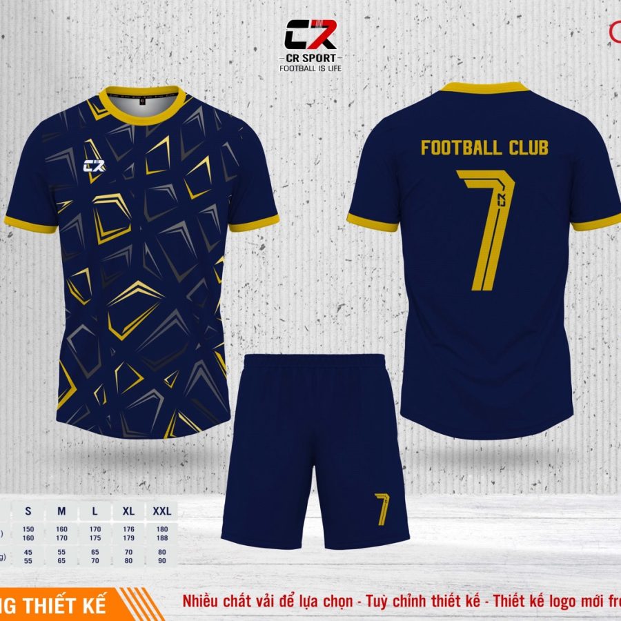 Áo quần bóng đá CR Sport yêu cầu CR6 mẫu 17