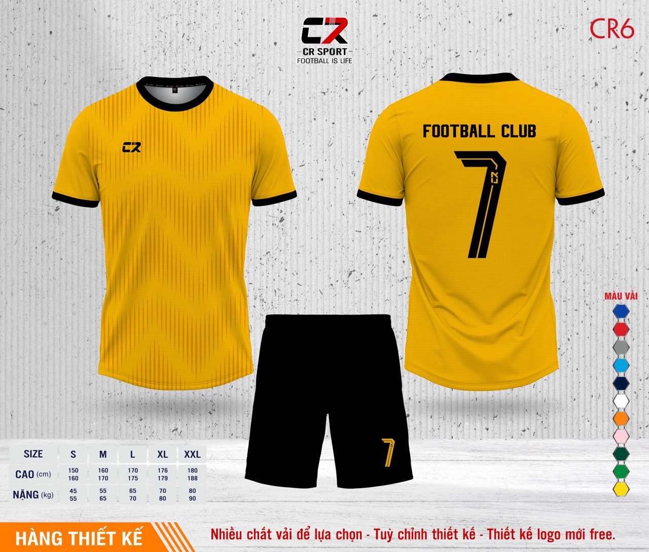 Áo quần bóng đá CR Sport yêu cầu CR6 mẫu 19 Áo quần bóng đá CR Sport yêu cầu CR6 mẫu 19