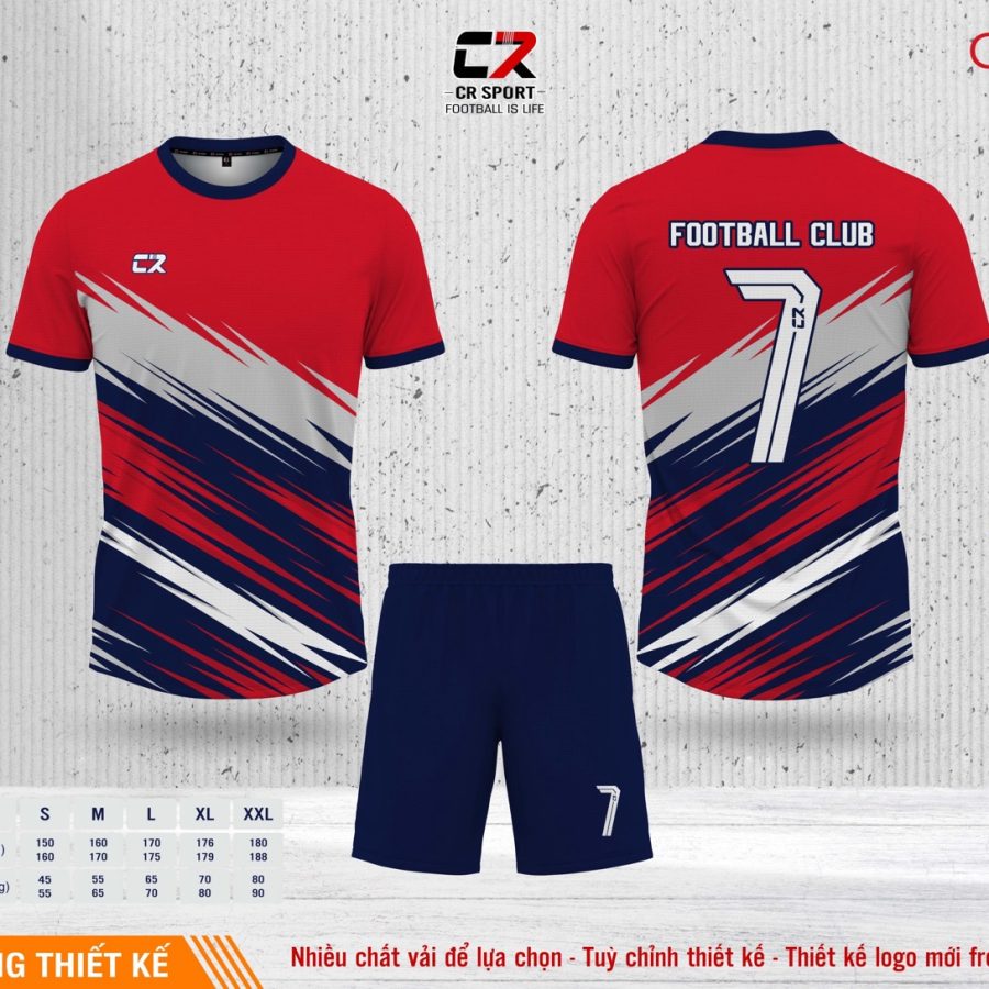 Áo quần bóng đá CR Sport yêu cầu CR6 mẫu 28