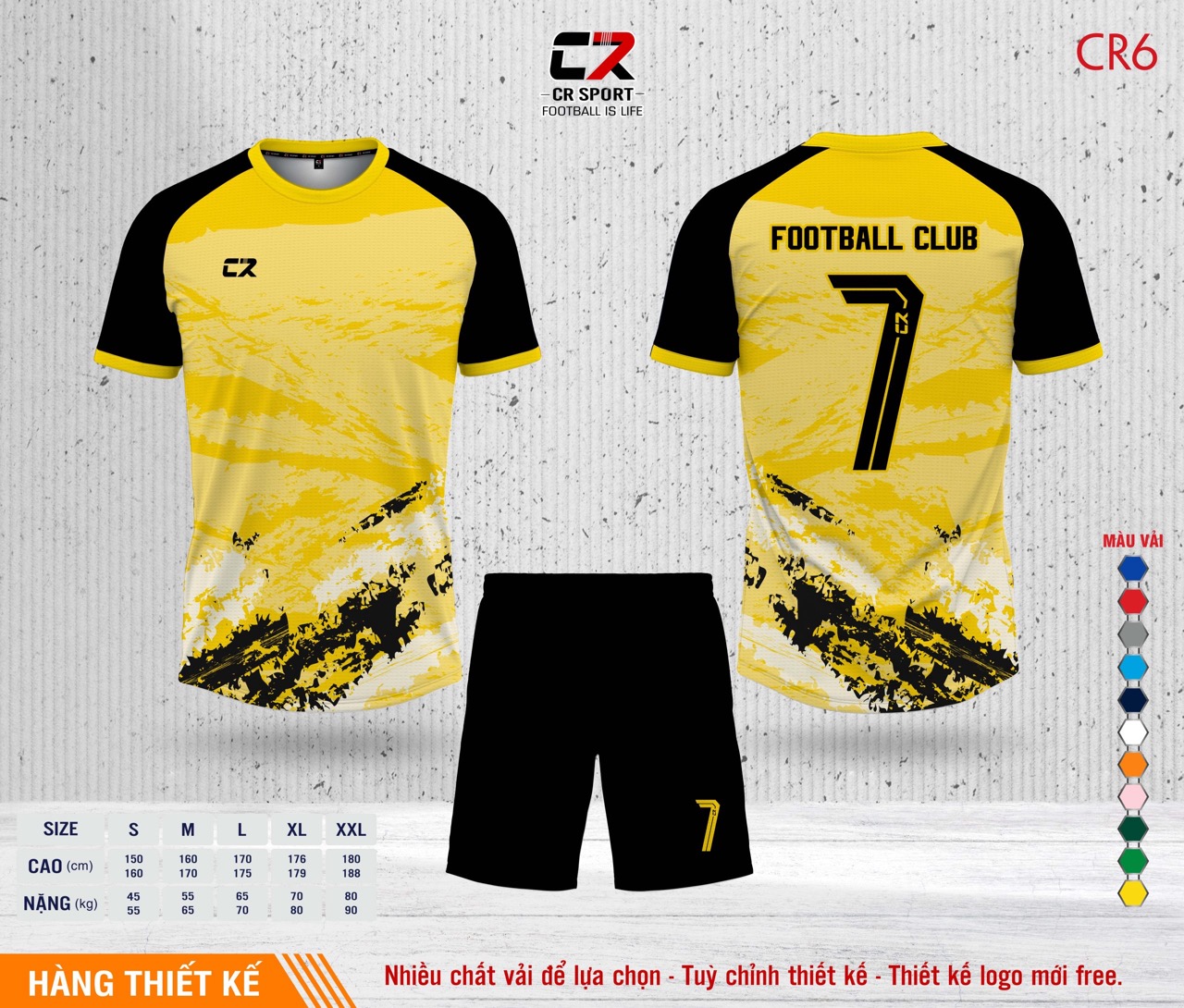 Áo quần bóng đá CR Sport yêu cầu CR6 mẫu 4 Áo quần bóng đá CR Sport yêu cầu CR6 mẫu 4