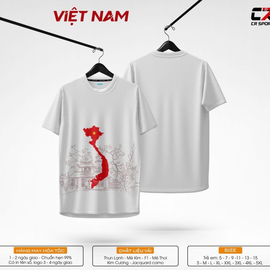 CR Việt Nam trắng bản đồ đỏ sao vàng