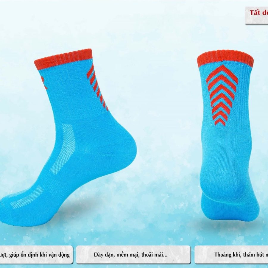 Tất dệt kim CR 101 xanh dương cam