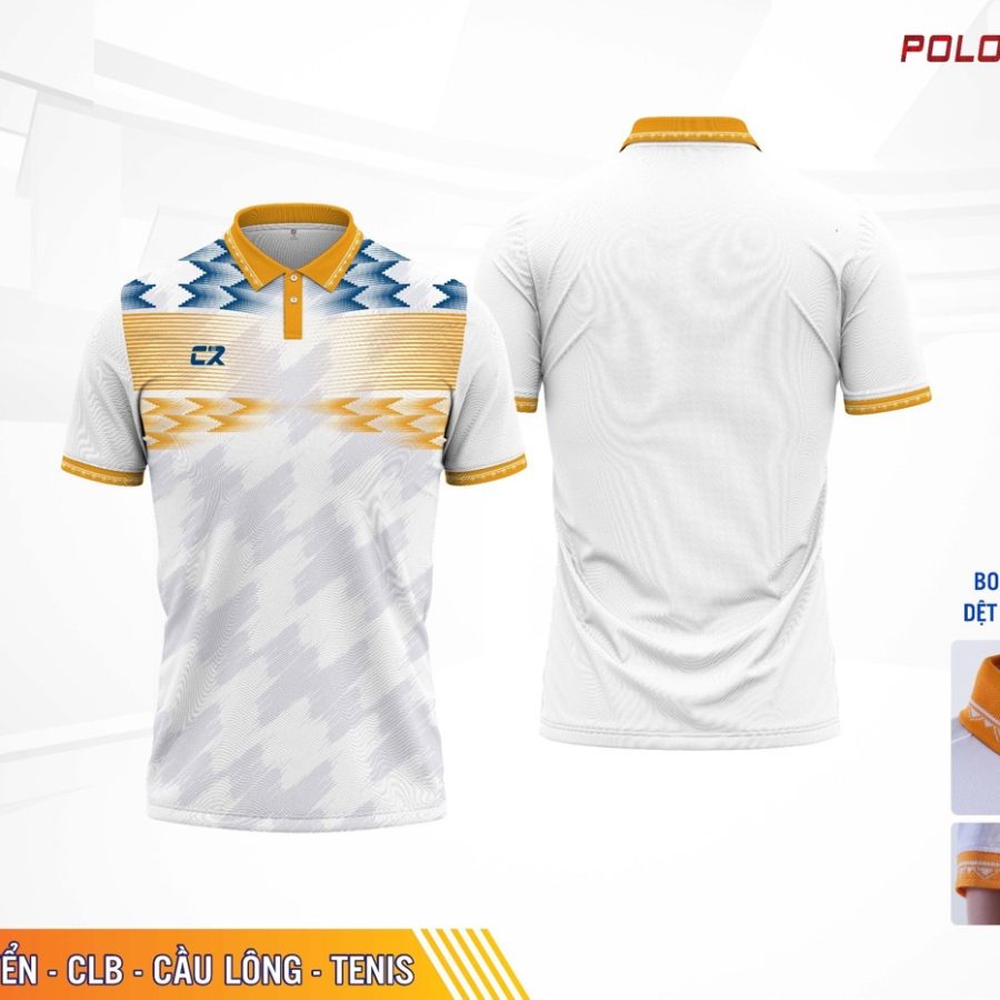 Trang phục thể thao nam nữ CR Multi Polo 3 trắng