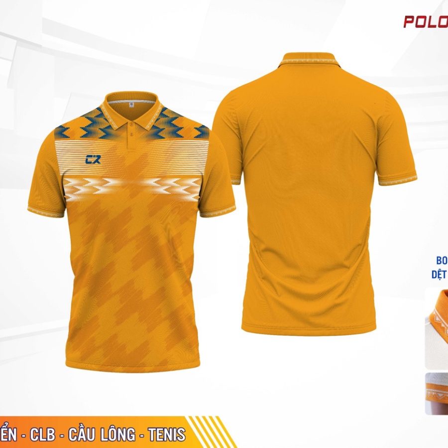 Trang phục thể thao nam nữ CR Multi Polo 3 vàng