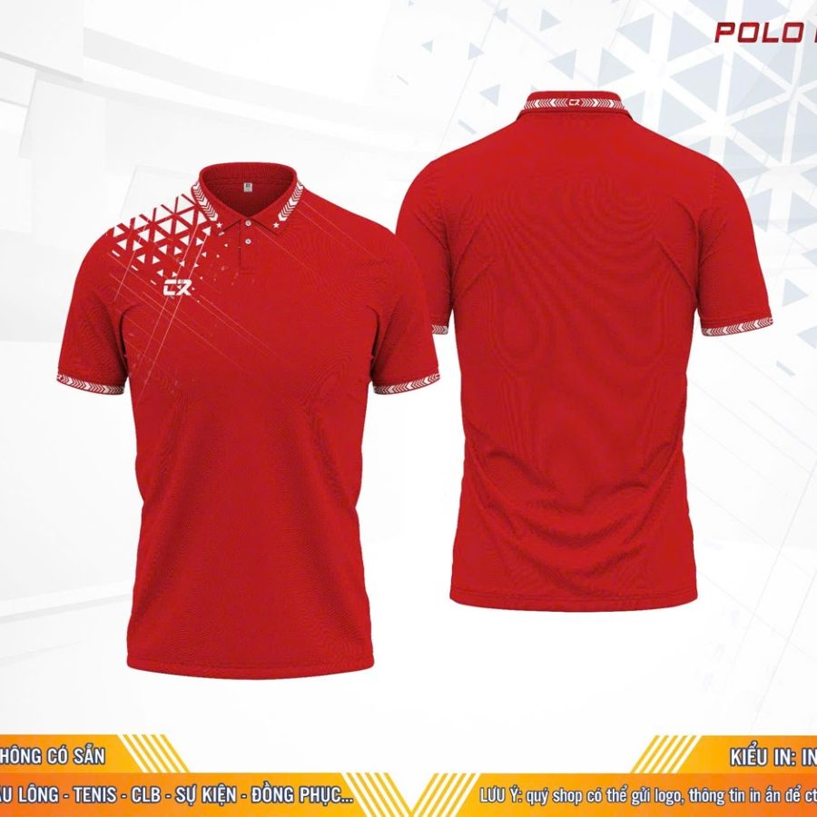 Trang phục thể thao nam nữ CR Multi Polo 4 đỏ tươi