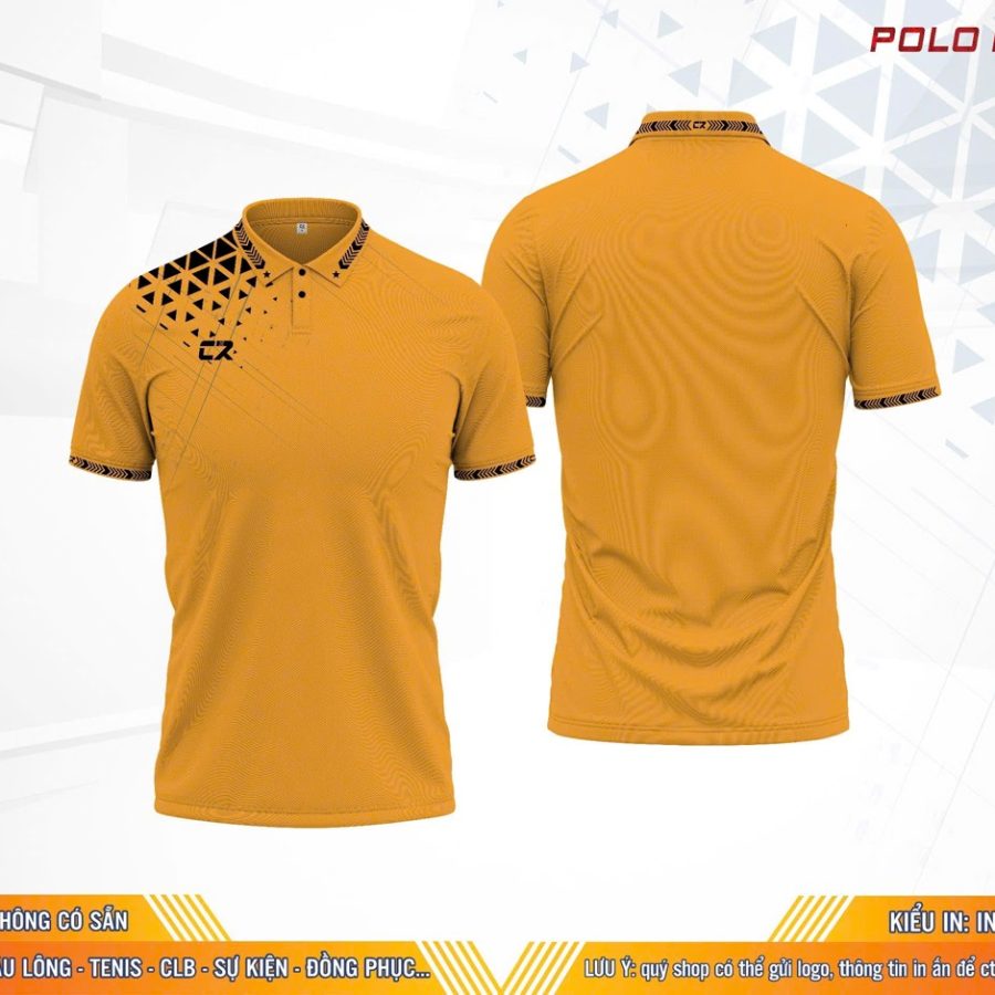 Trang phục thể thao nam nữ CR Multi Polo 4 vàng đậm
