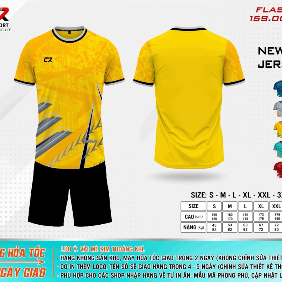 áo quần bóng đá CR Flast 1 vàng