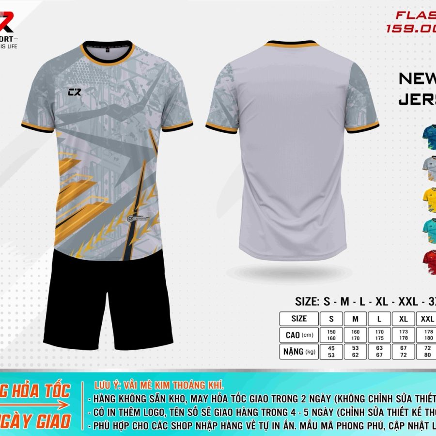 áo quần bóng đá CR Flast 1 xám