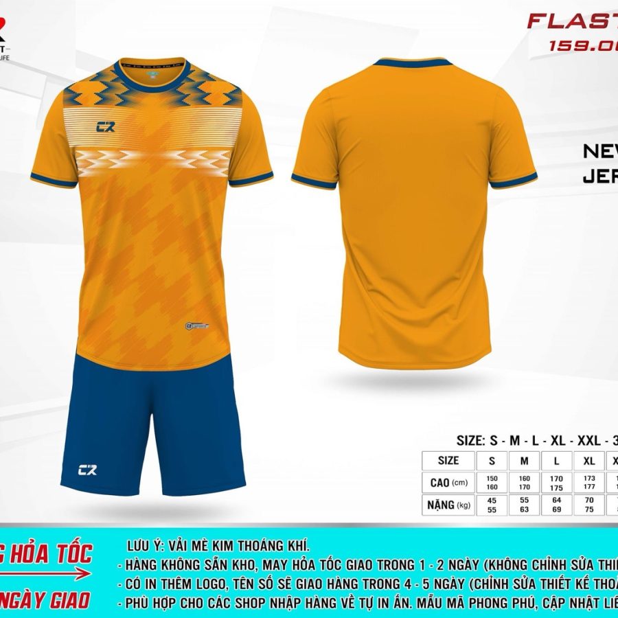 áo quần bóng đá CR Flast 13 vàng