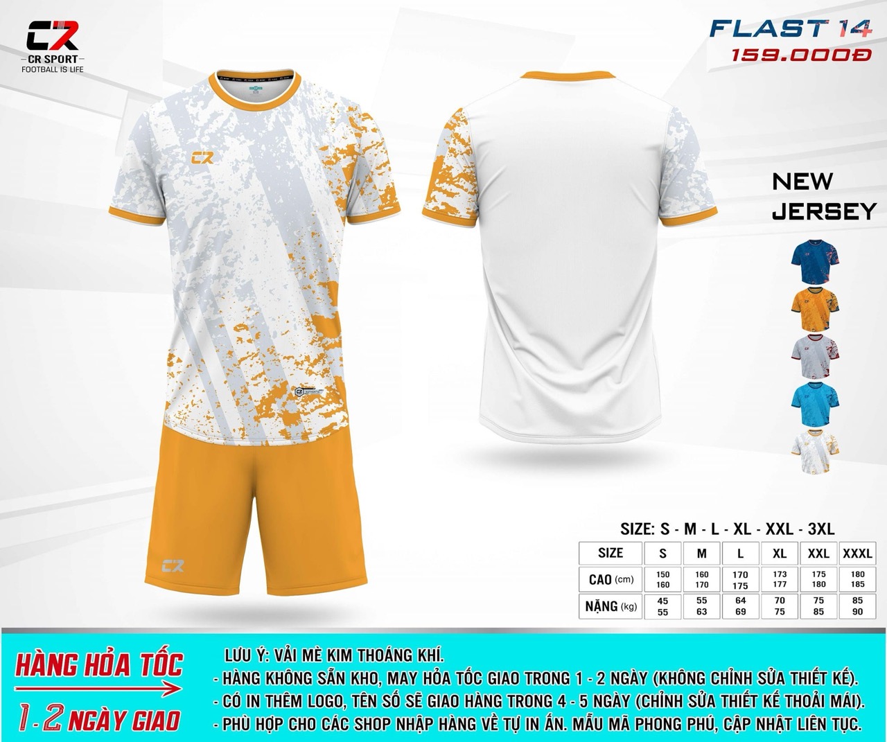 áo quần bóng đá CR Flast 14 trắng vàng áo quần bóng đá CR Flast 14 trắng vàng