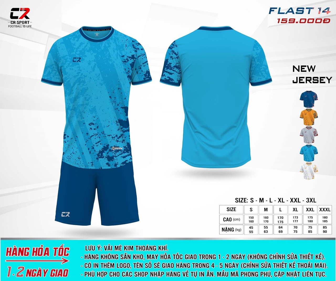 áo quần bóng đá CR Flast 14 xanh dương áo quần bóng đá CR Flast 14 xanh dương