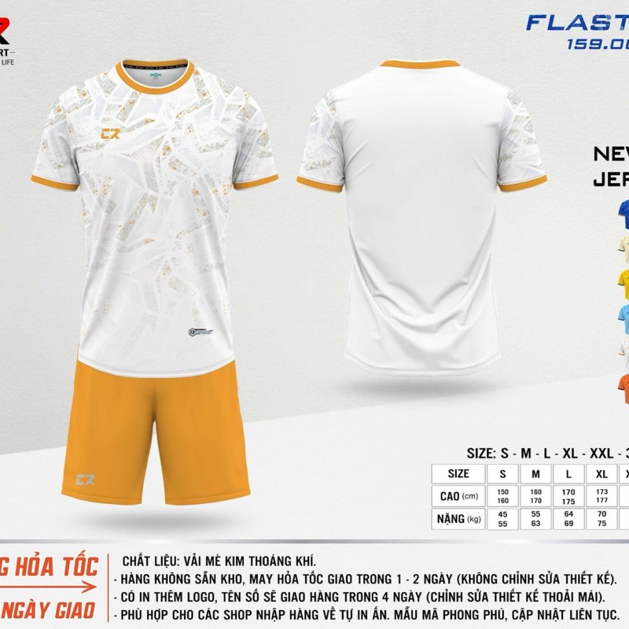 áo quần bóng đá CR Flast 15 trắng