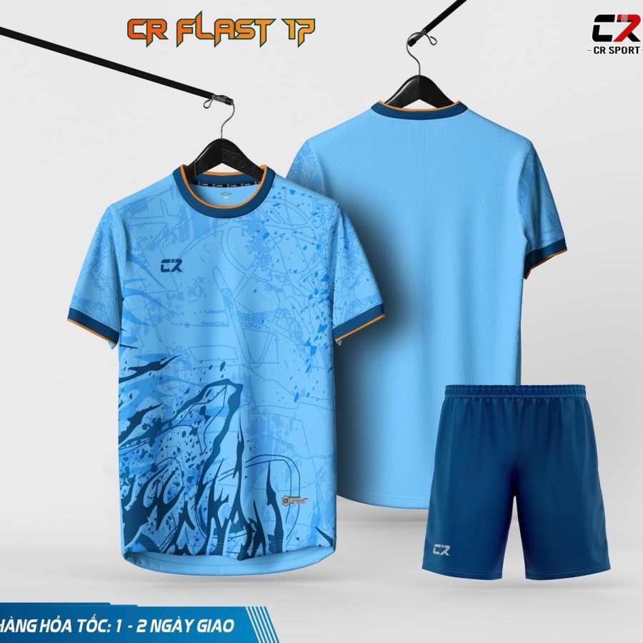 áo quần bóng đá CR Flast 17 xanh dương