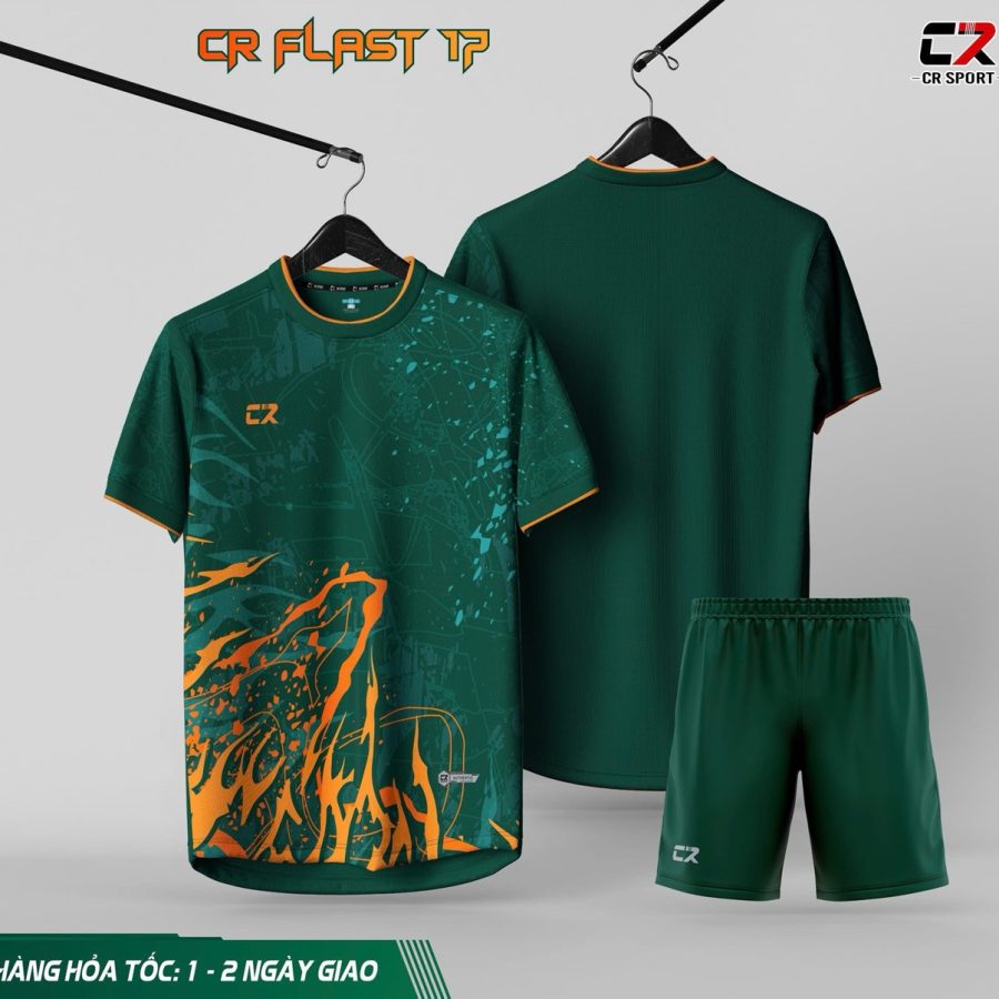 áo quần bóng đá CR Flast 17 xanh lá