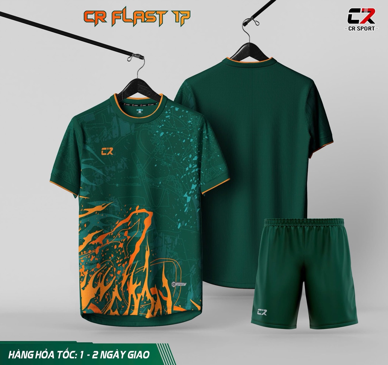 áo quần bóng đá CR Flast 17 xanh lá áo quần bóng đá CR Flast 17 xanh lá