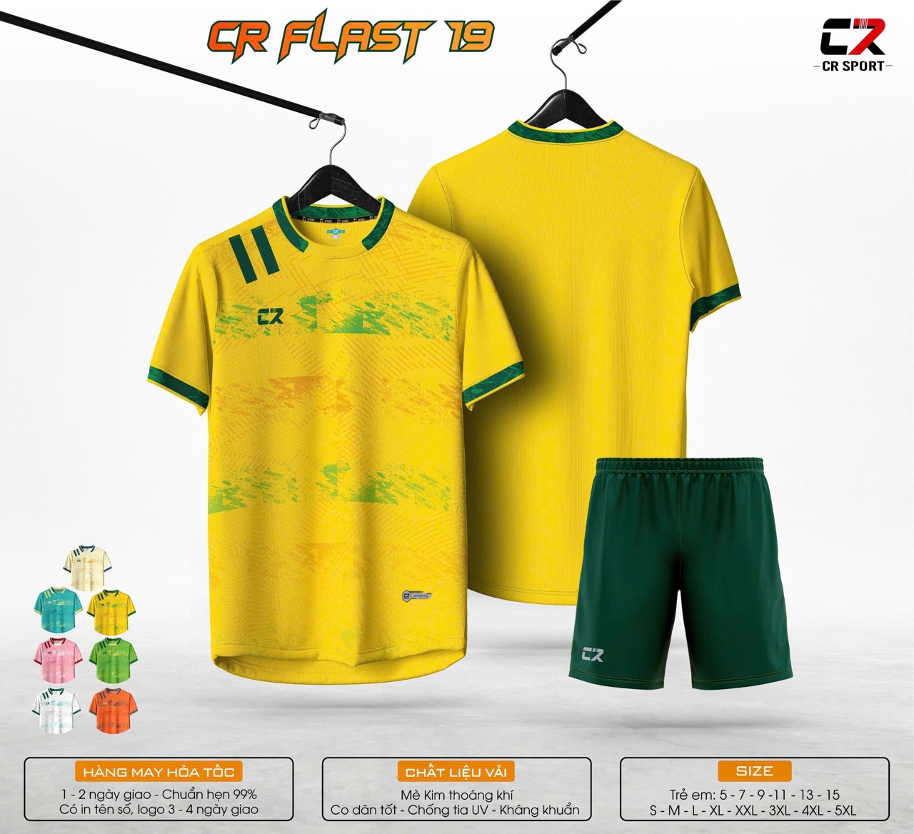 áo quần bóng đá CR Flast 19 vàng áo quần bóng đá CR Flast 19 vàng