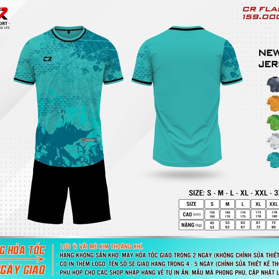 áo quần bóng đá CR Flast 2 xanh dương