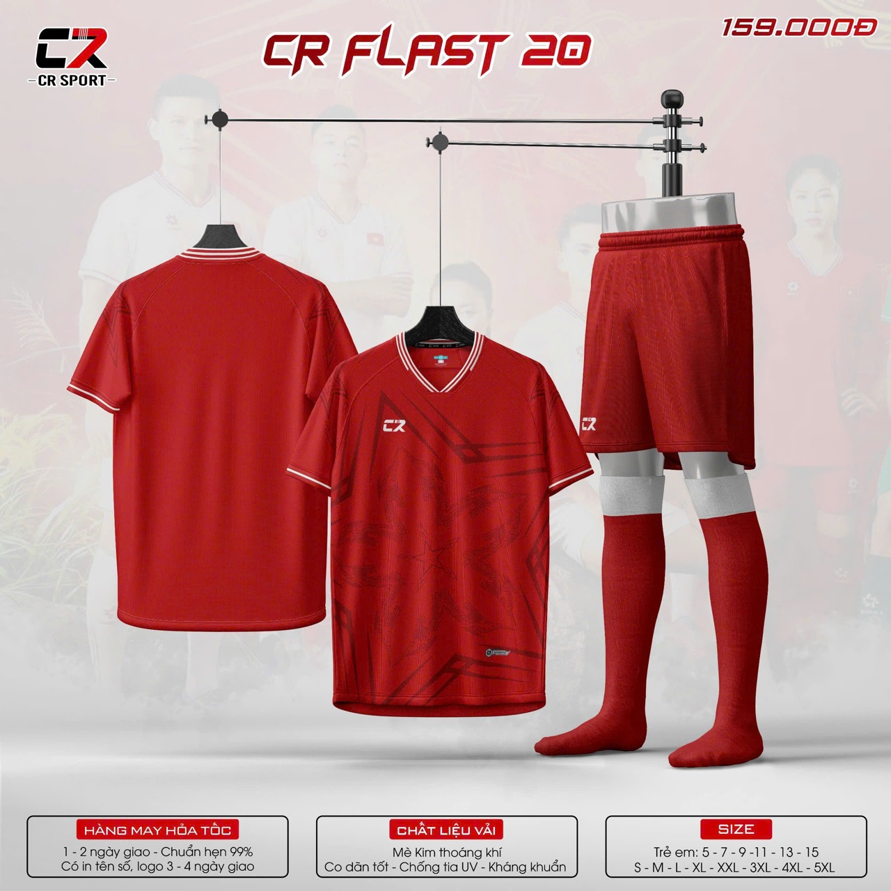 áo quần bóng đá CR Flast 20 đỏ áo quần bóng đá CR Flast 20 đỏ