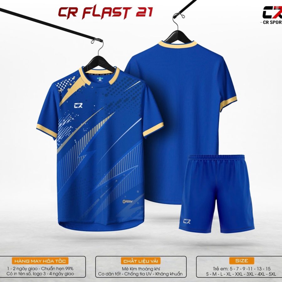 áo quần bóng đá CR Flast 21 xanh dương
