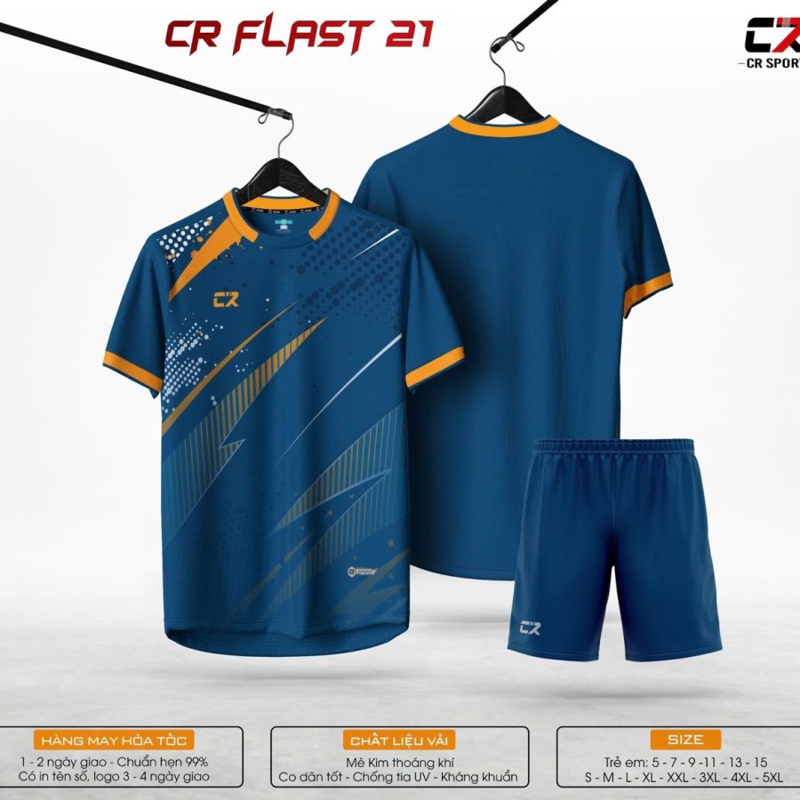 áo quần bóng đá CR Flast 21 xanh dương đậm