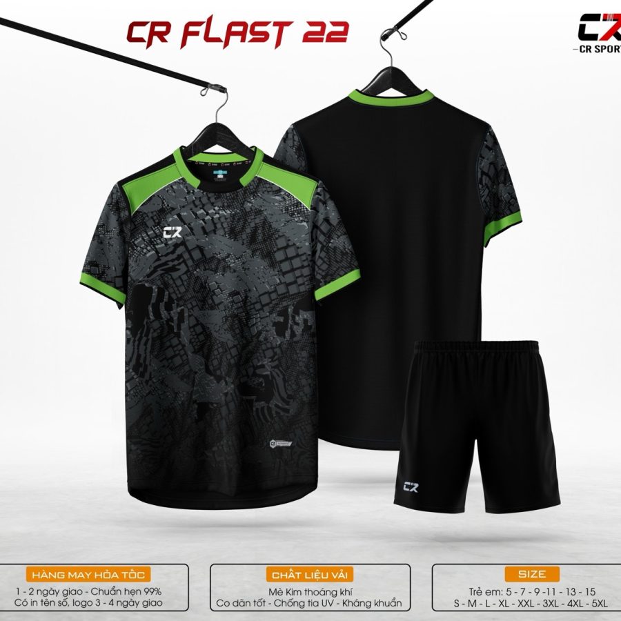 áo quần bóng đá CR Flast 22 đen