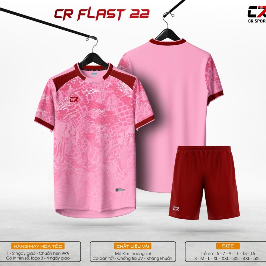 áo quần bóng đá CR Flast 22 hồng đỏ