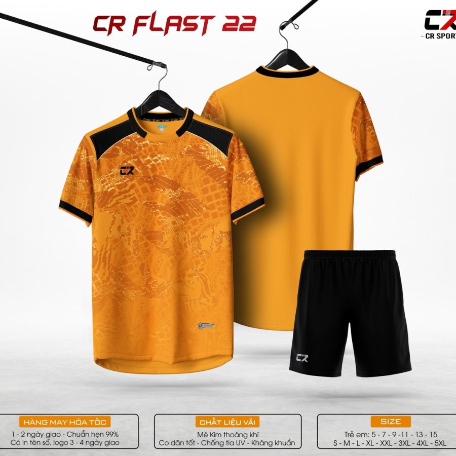 áo quần bóng đá CR Flast 22 vàng đen