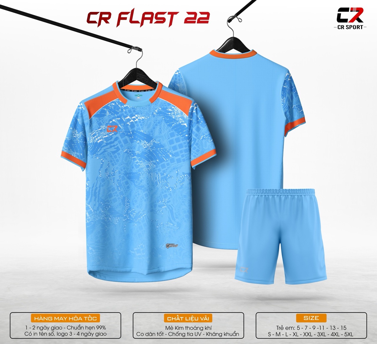áo quần bóng đá CR Flast 22 xanh dương nhạt áo quần bóng đá CR Flast 22 xanh dương nhạt