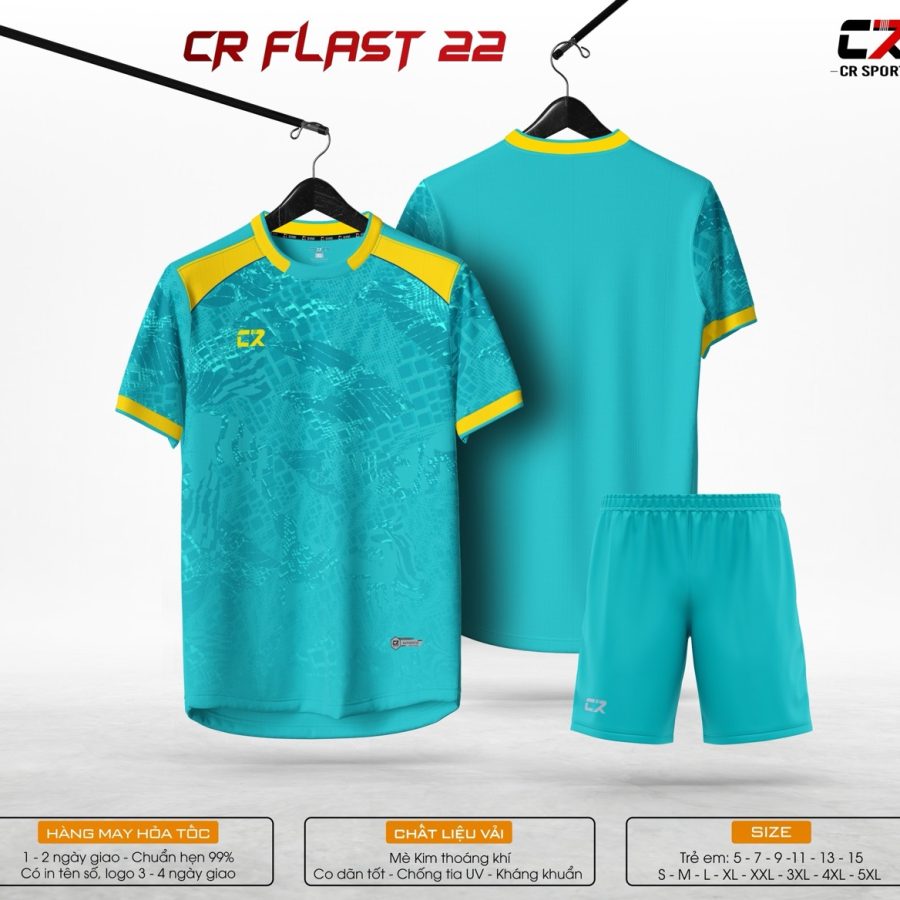 áo quần bóng đá CR Flast 22 xanh lá nhạt