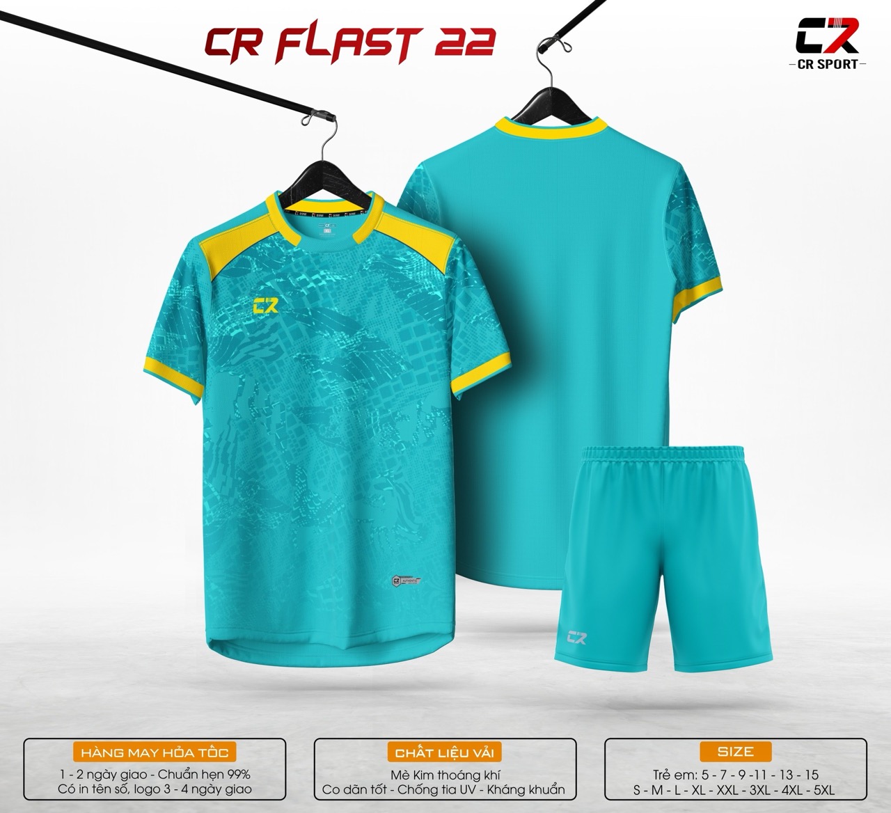 áo quần bóng đá CR Flast 22 xanh lá nhạt áo quần bóng đá CR Flast 22 xanh lá nhạt