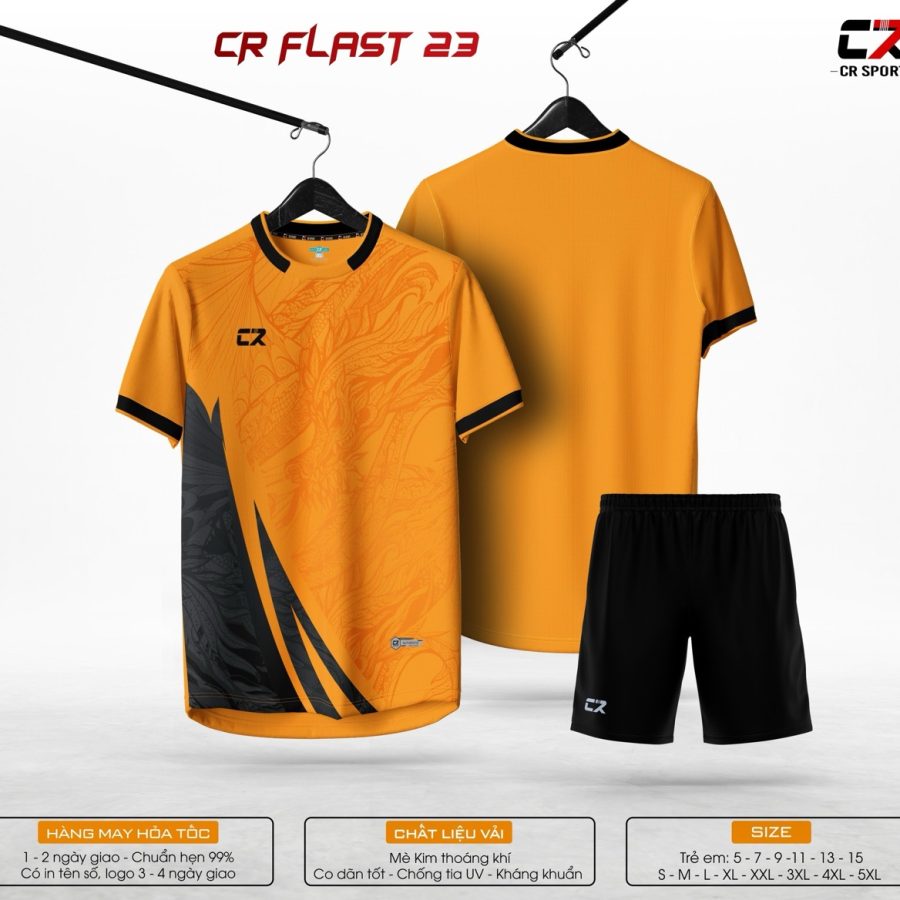 áo quần bóng đá CR Flast 23 vàng đen