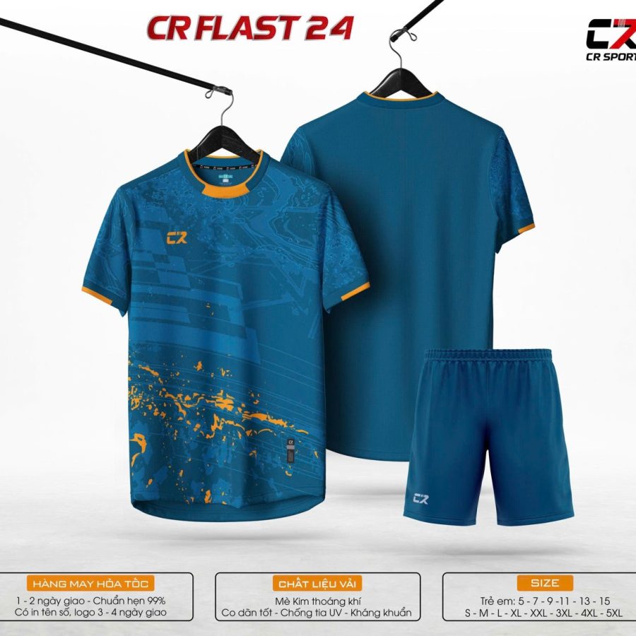 áo quần bóng đá CR Flast 24 xanh dương đậm