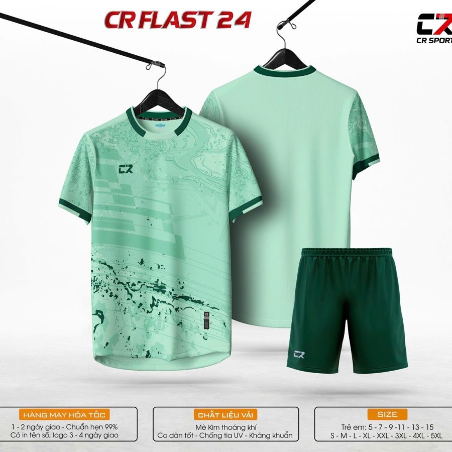 áo quần bóng đá CR Flast 24 xanh lá nhạt
