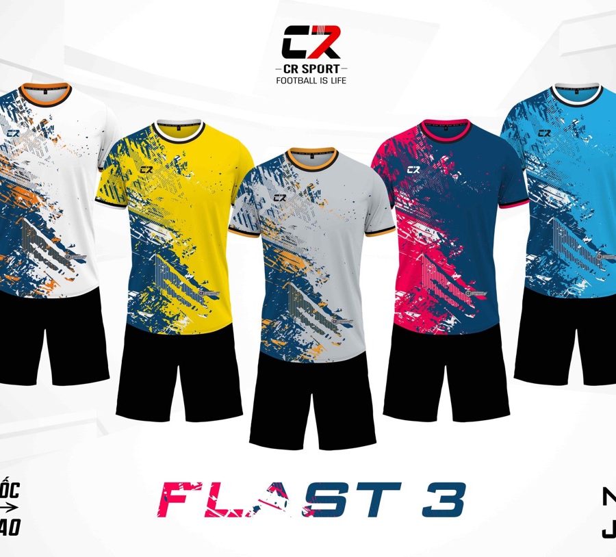 áo quần bóng đá CR Flast 3 combo 5 màu