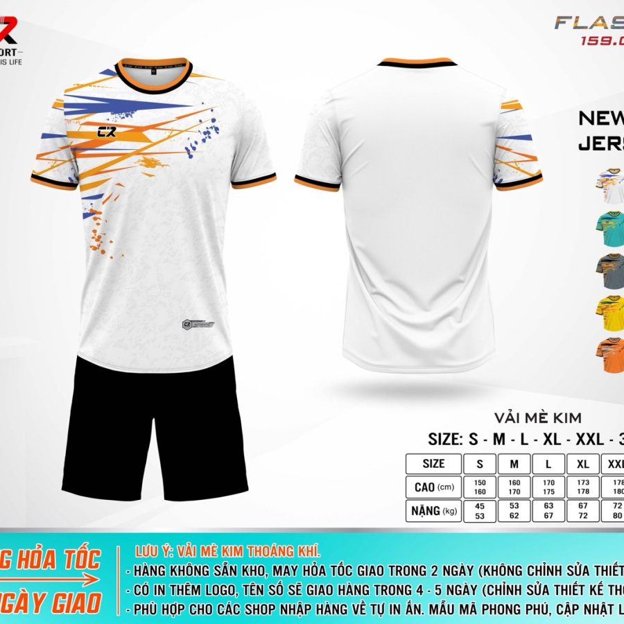 áo quần bóng đá CR Flast 4 trắng