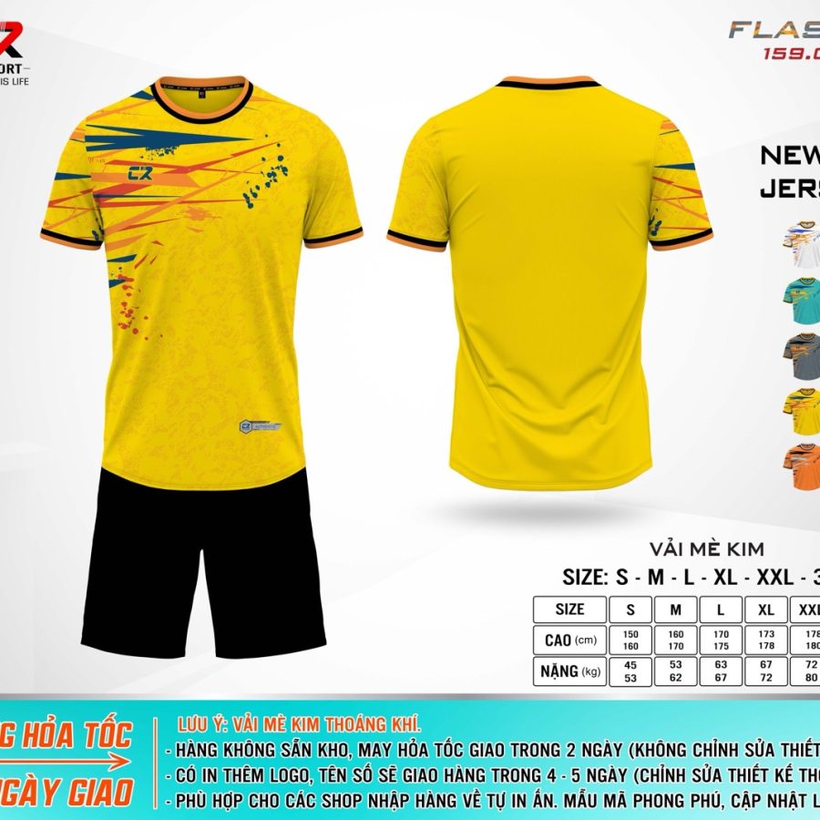 áo quần bóng đá CR Flast 4 vàng